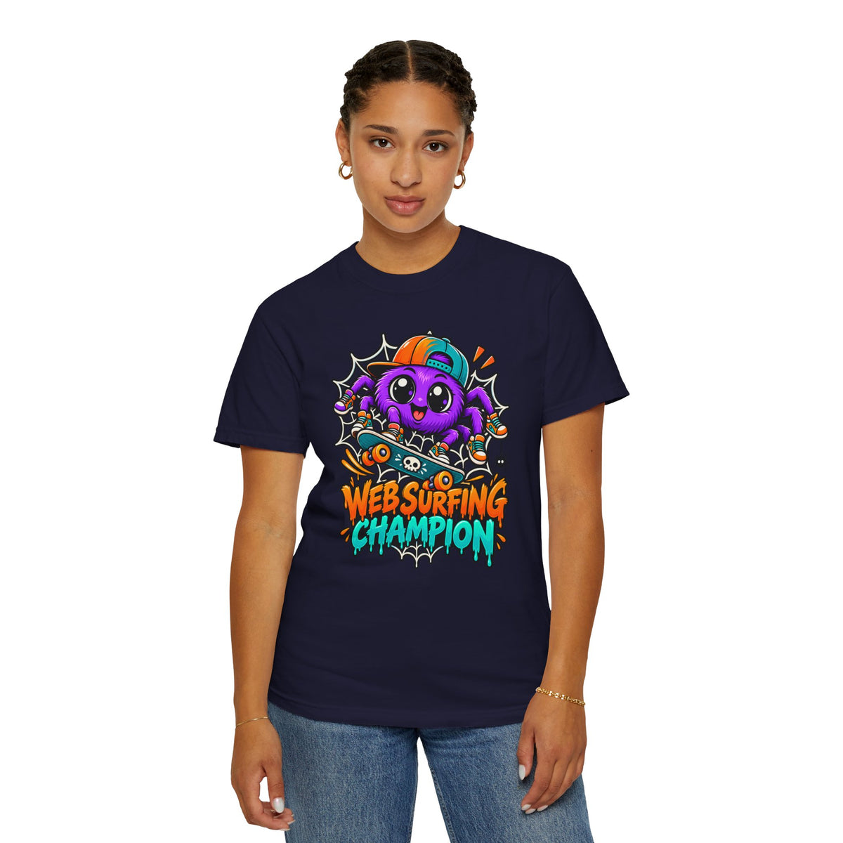 Web Surfing Champion – Cute Halloween Spider T-Shirt