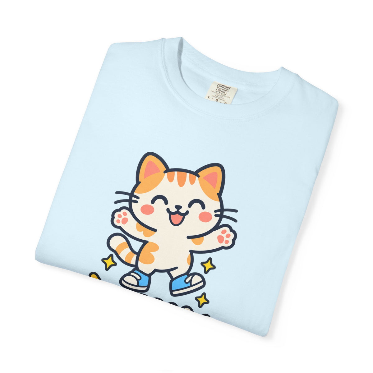 Stay Pawsitive – Cute Happy Cat Graphic T-Shirt