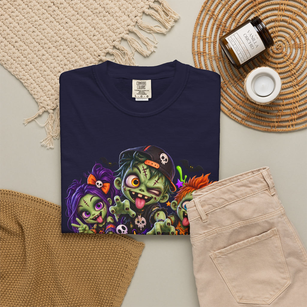 Zombie Party On! – Halloween Zombie Crew Graphic T-Shirt