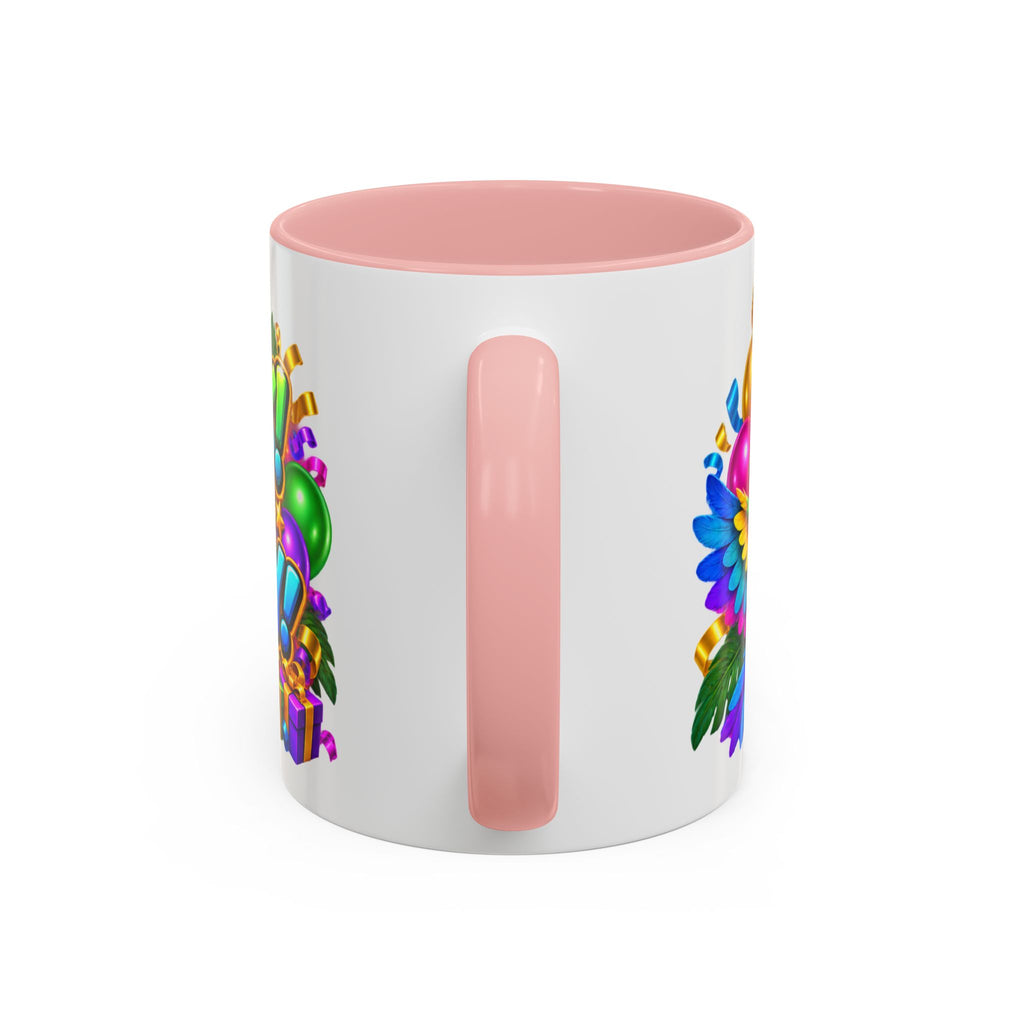 Squawk! It’s Your Birthday White Mug – Cute Parrot Birthday Cup, Colorful Tropical Party Gift