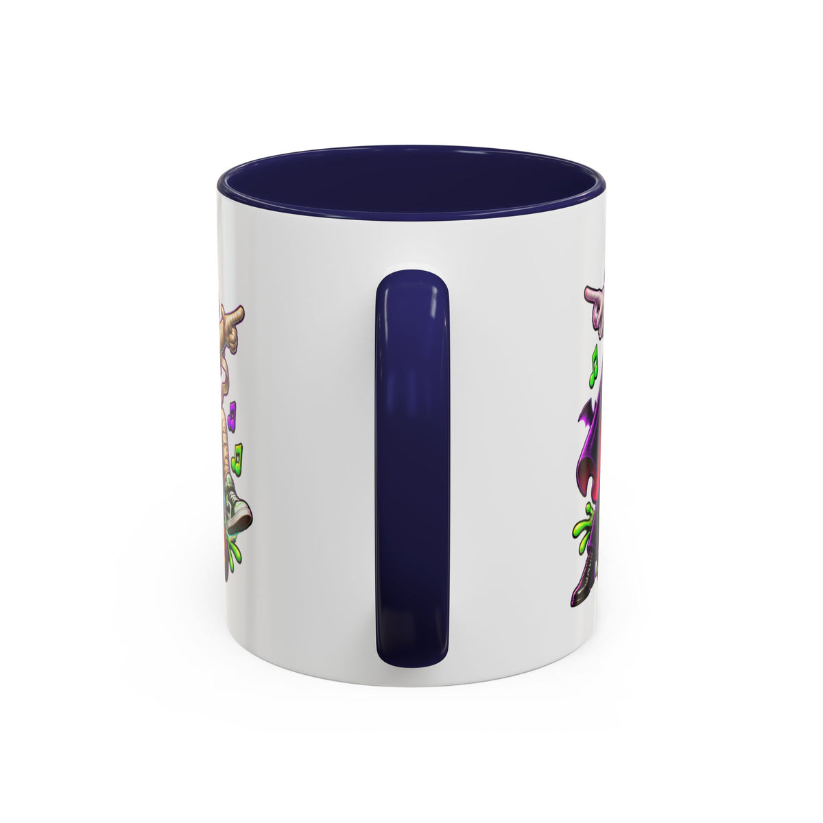 Fright Night Fever Dancing Monsters Halloween White Mug