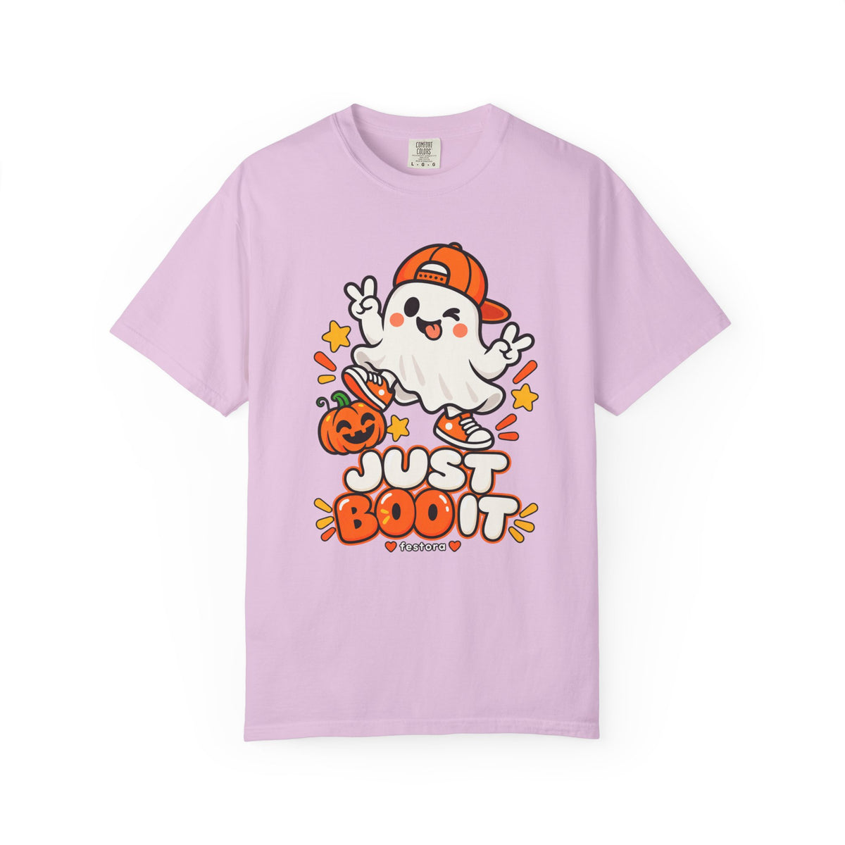 Just Boo It Halloween T-Shirt | Cute Skater Ghost Graphic Tee