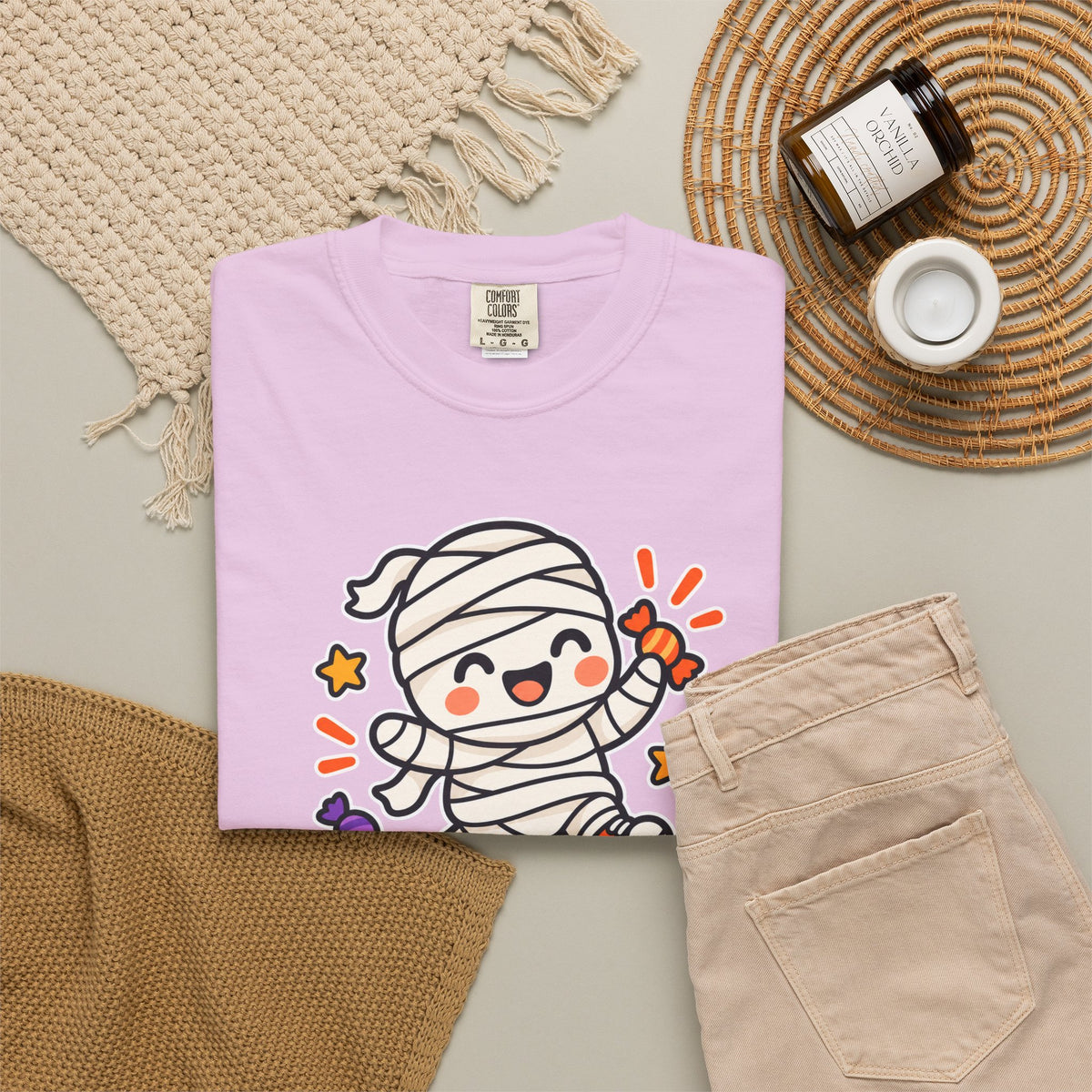 Wrapped but Sweet Halloween T-Shirt | Cute Mummy Graphic Tee