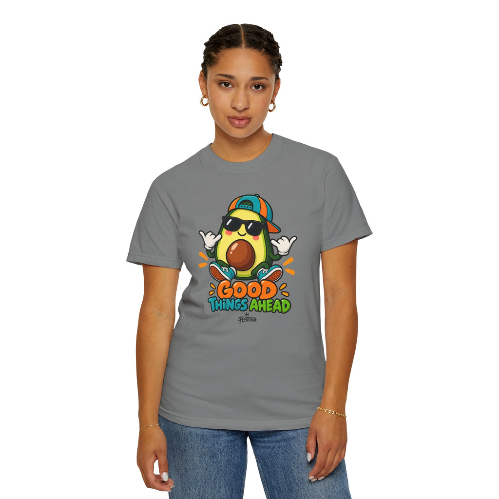 Good Things Ahead Avocado Graphic T-Shirt | Festora Everyday