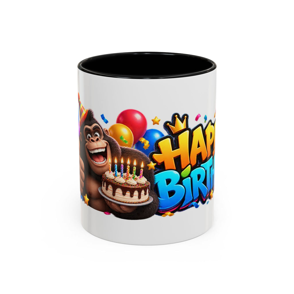 Gorilla Happy Birthday Mug - Colorful 3D Celebration Design