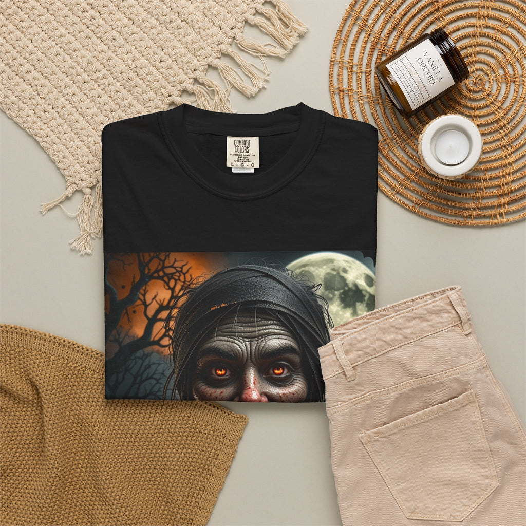 Halloween Creepy Ghoul T-Shirt – “I’m Just Here for the Boo’s” Graphic Tee