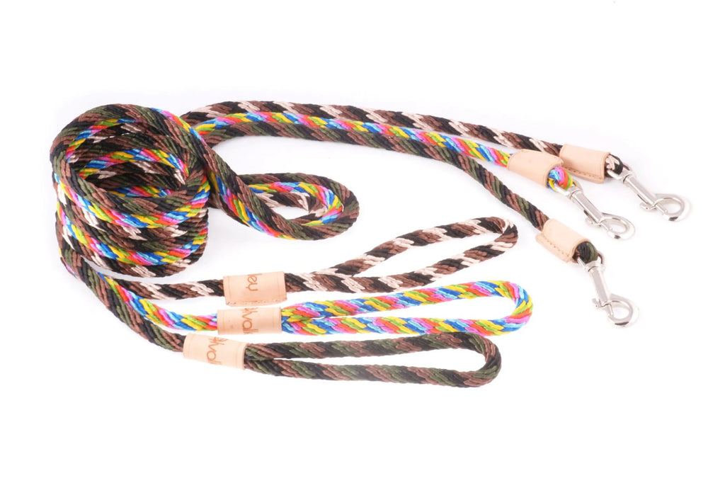 6 ft Braided Rope Dog Leash – Durable Snap Lead, Multiple Colors