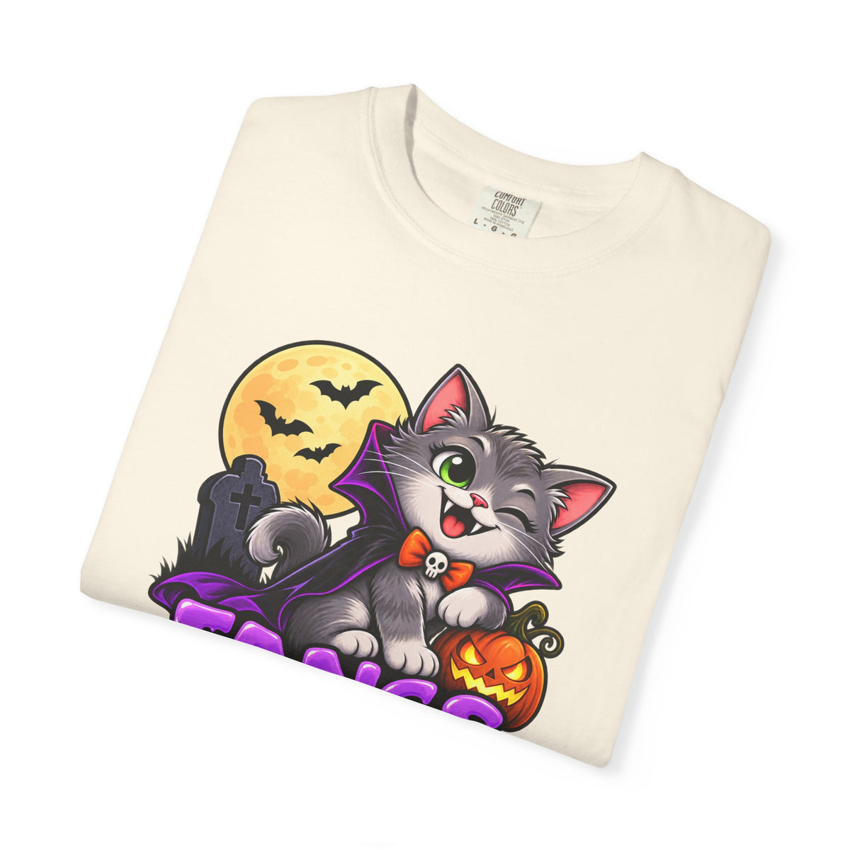 Fangs for Noticing – Cute Vampire Cat Halloween T-Shirt