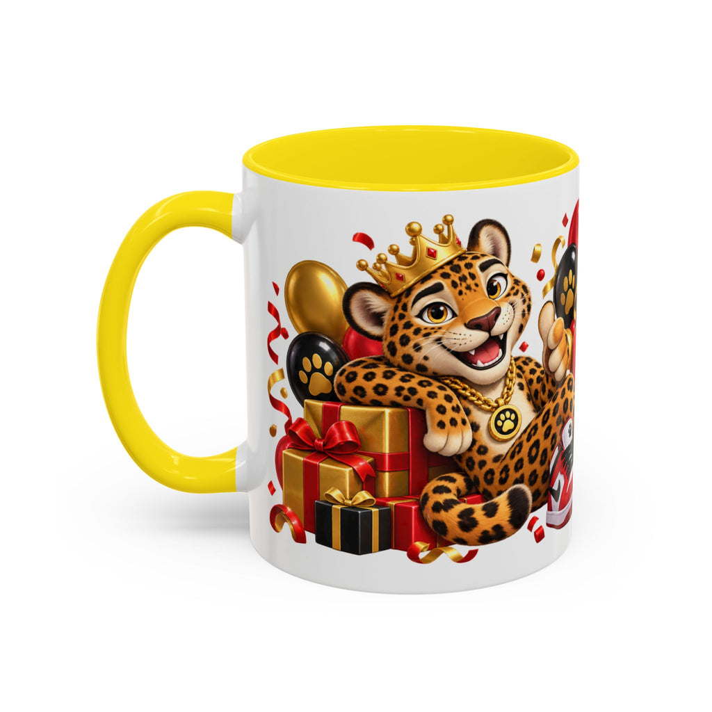 Title: Happy Birthday Jaguar Mug – Colorful 3D Birthday Gift – White Coffee Mug