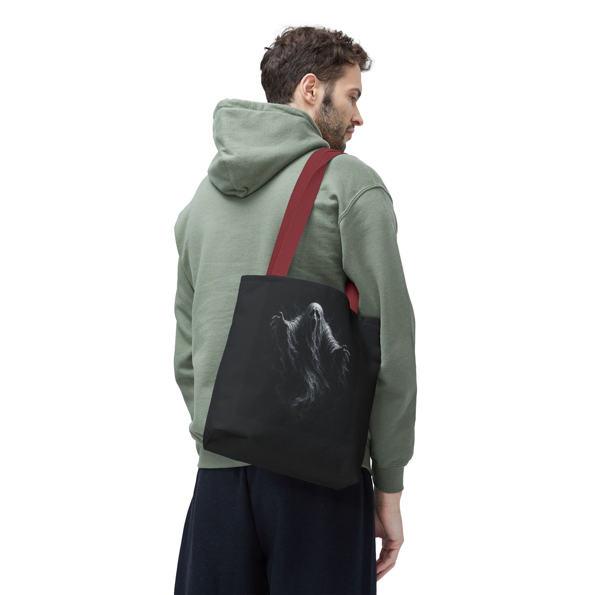Ghostly Spirit Tote Bag — Spooky Halloween All-Over Print