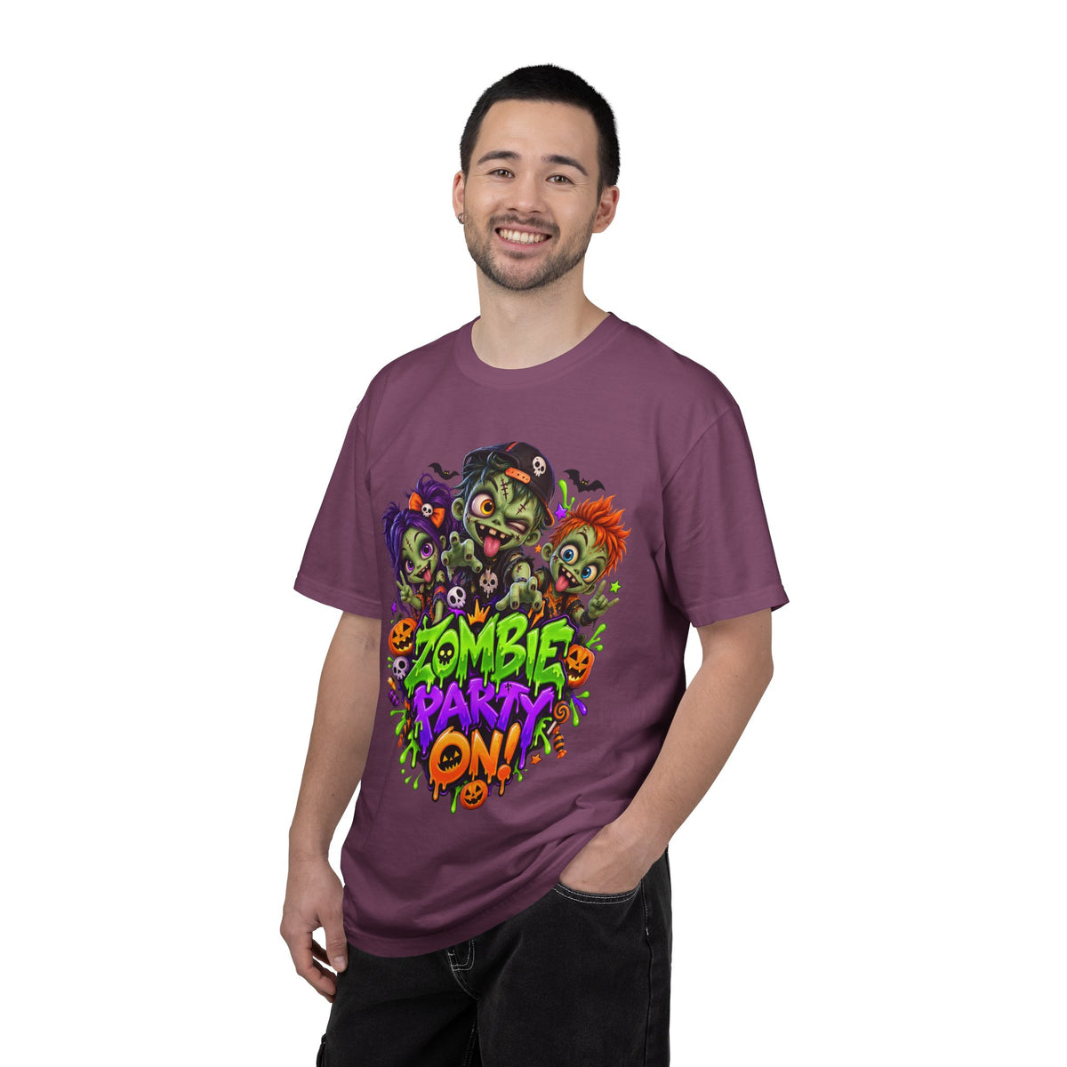 Zombie Party On! – Halloween Zombie Crew Graphic T-Shirt