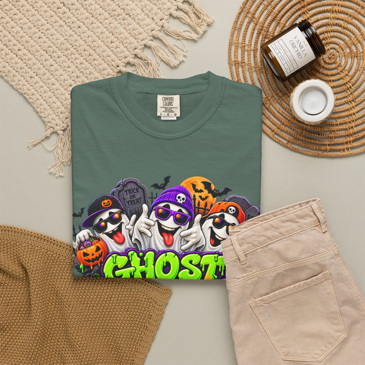 Ghost Gang Halloween T-Shirt – Funny Colorful Ghost Graphic Tee
