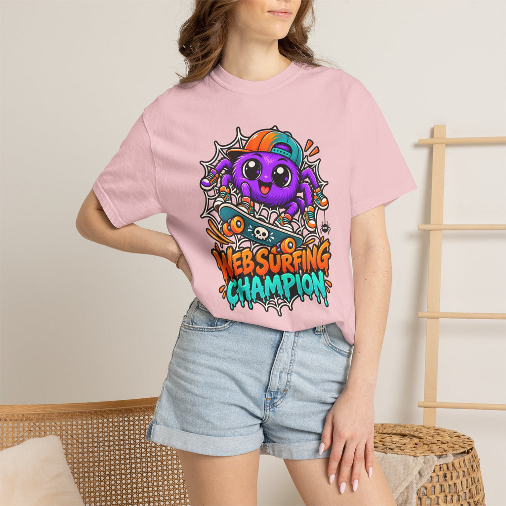Web Surfing Champion – Cute Halloween Spider T-Shirt