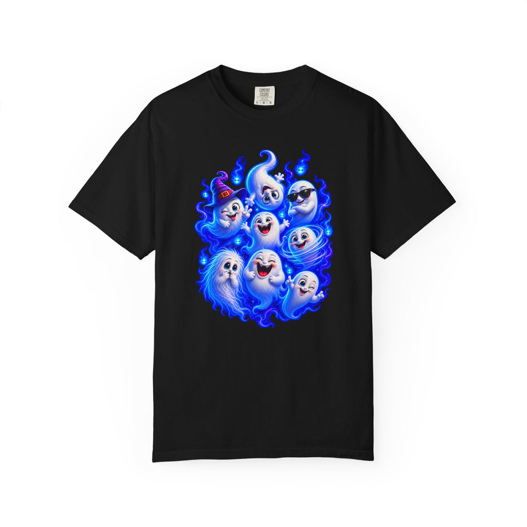 Ghost Squad T‑Shirt — Cute Blue Spirits Halloween Tee