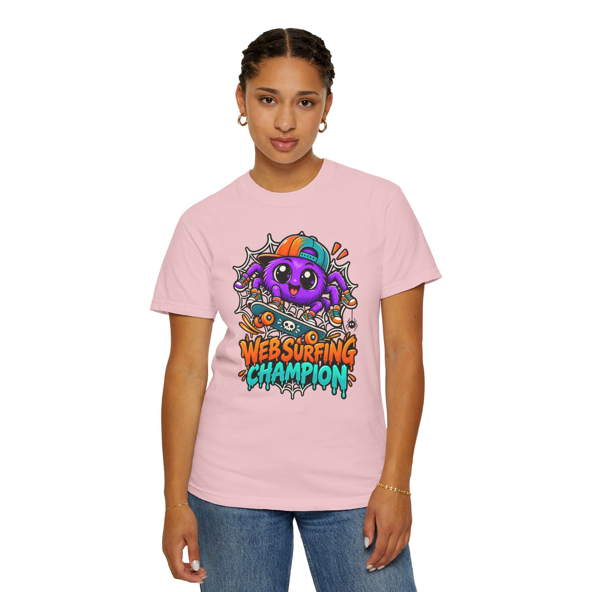 Web Surfing Champion – Cute Halloween Spider T-Shirt