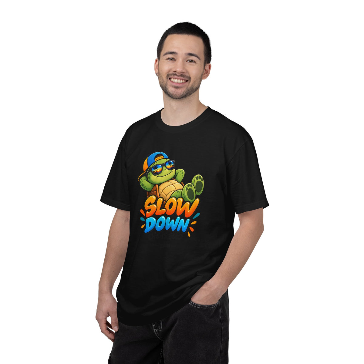 Slow Down, Life Is Good – Turtle Graphic T-Shirt | Festora Everyday