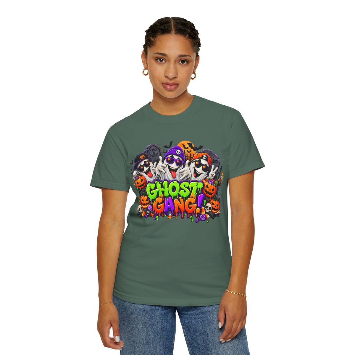 Ghost Gang Halloween T-Shirt – Funny Colorful Ghost Graphic Tee