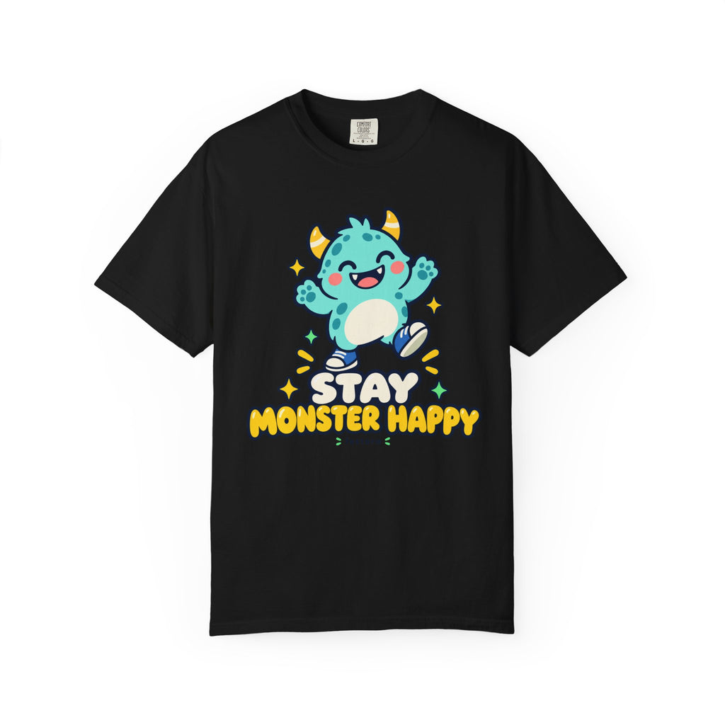 Stay Monster Happy – Cute Monster Graphic T-Shirt