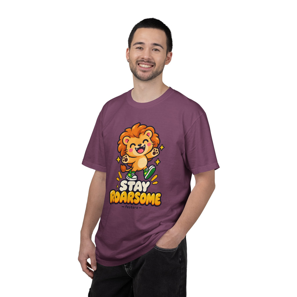 Stay Roarsome – Cute Happy Lion Graphic T-Shirt