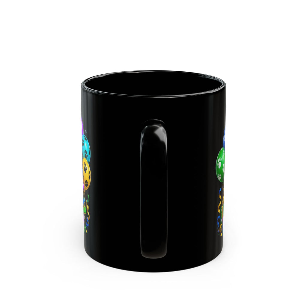 Herd the Crew Border Collie Birthday Black Mug