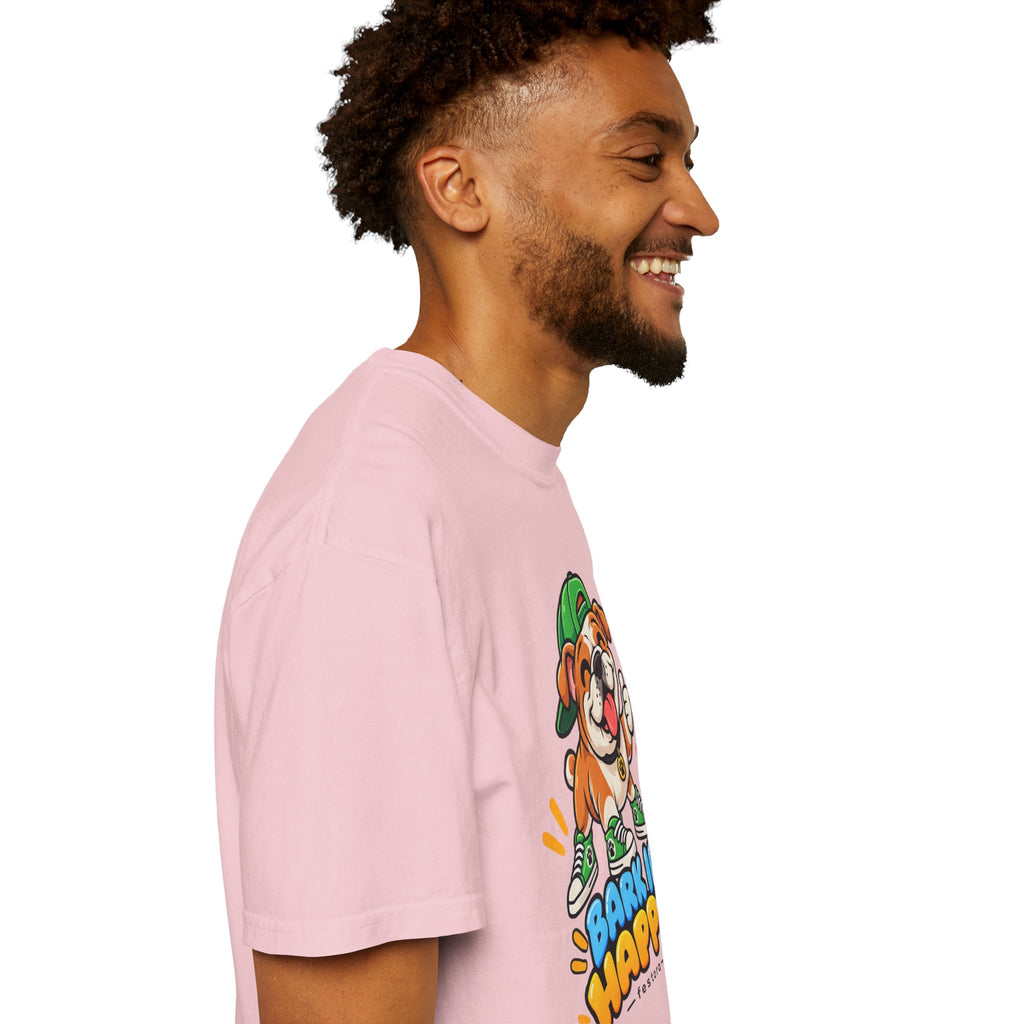 Bark If Happy – Cute Bulldog Graphic T-Shirt