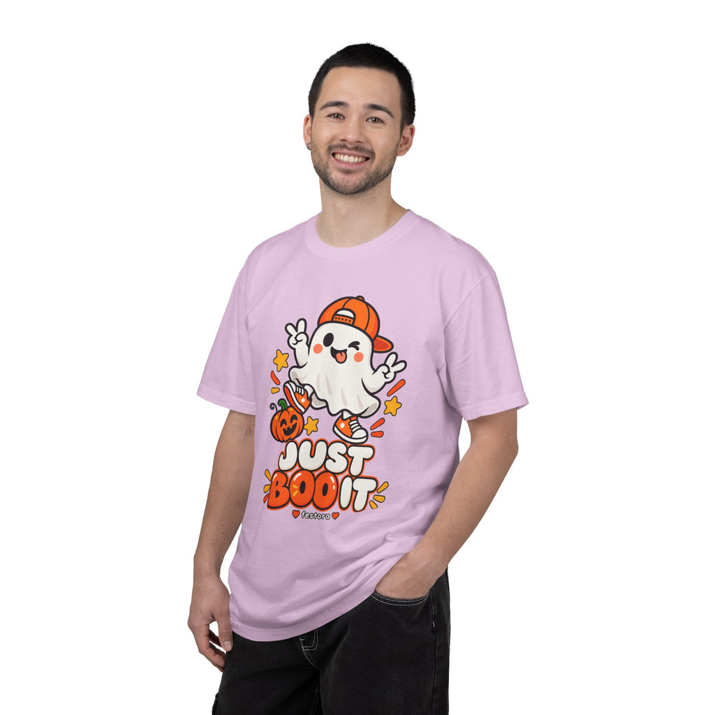 Just Boo It Halloween T-Shirt | Cute Skater Ghost Graphic Tee