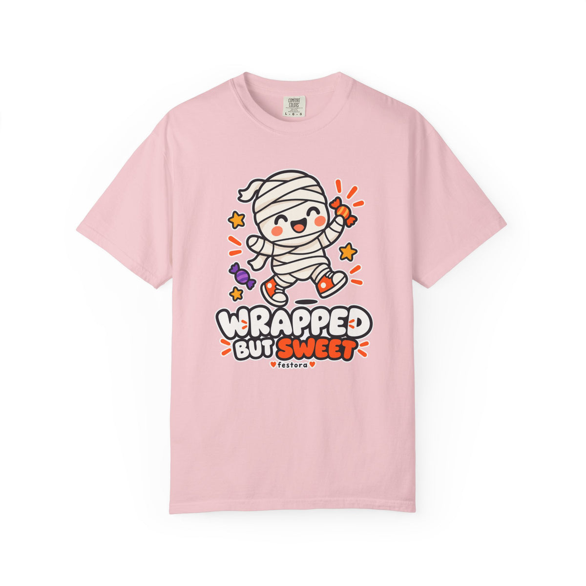 Wrapped but Sweet Halloween T-Shirt | Cute Mummy Graphic Tee