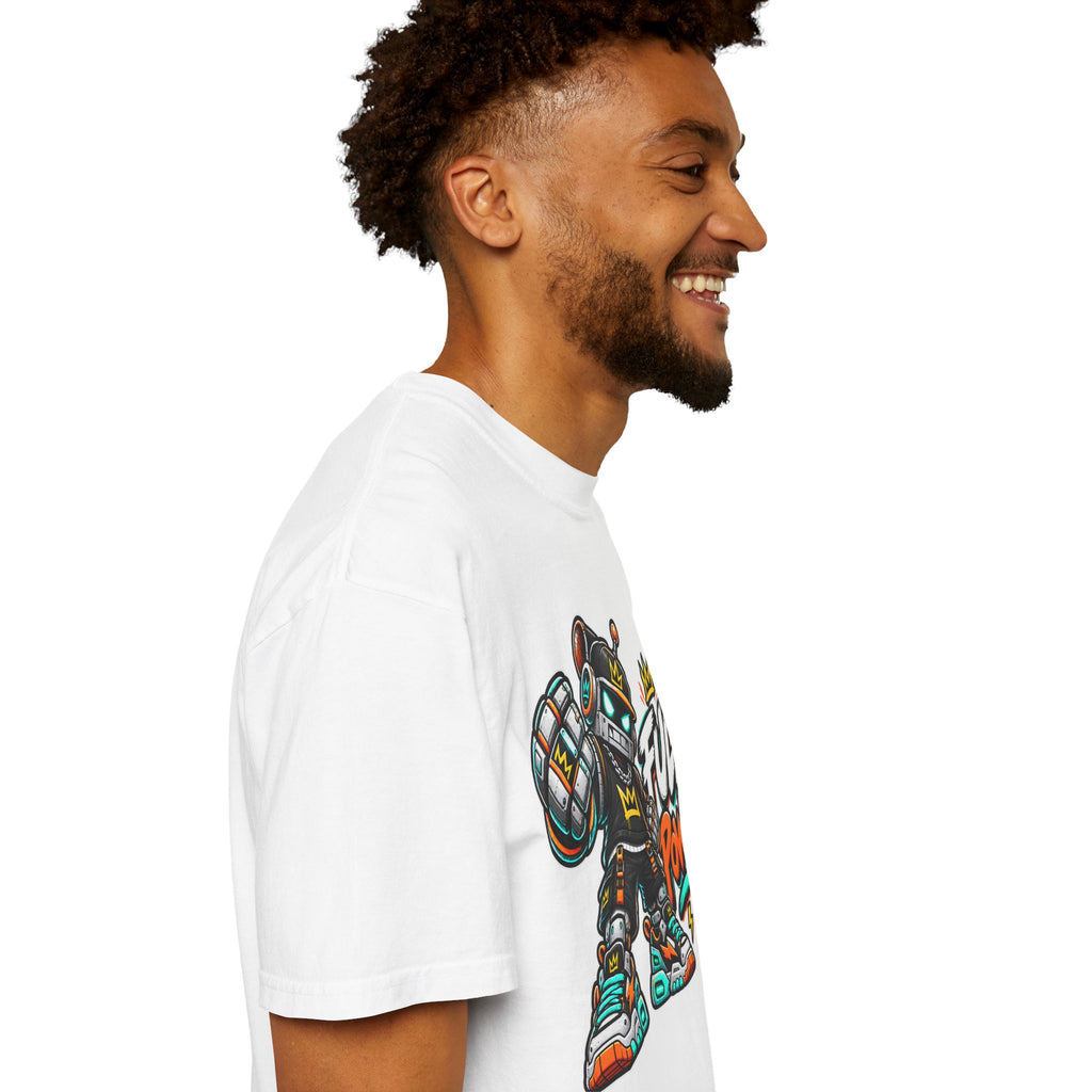 Full Power Robot Graphic T-Shirt — Retro Streetwear Tee