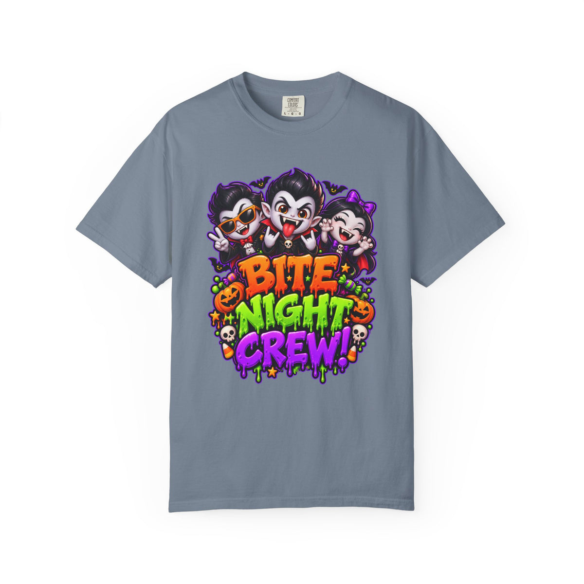 Bite Night Crew Halloween T-Shirt – Funny Vampire Graphic Tee