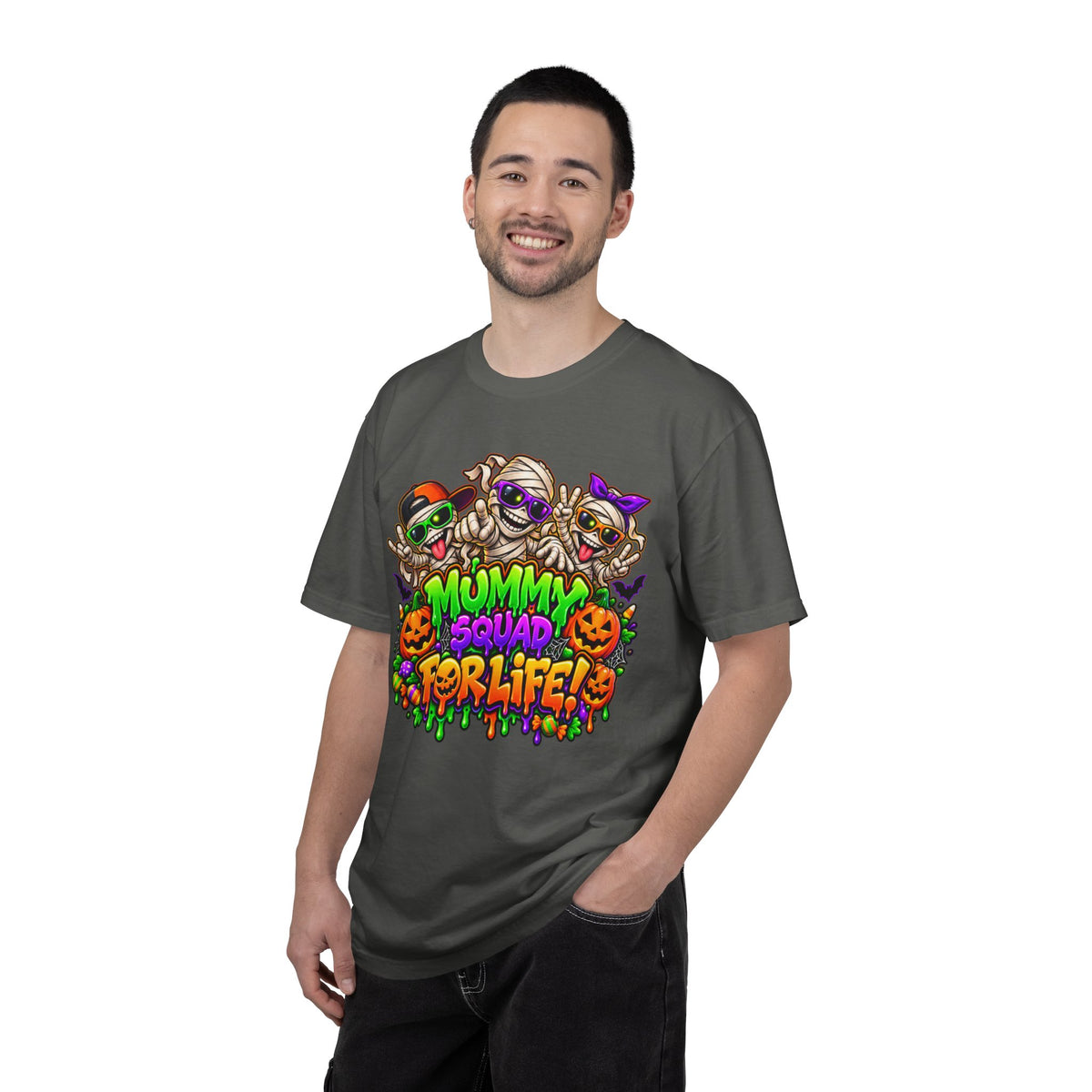 Mummy Squad For Life Halloween T-Shirt – Funny Colorful Mummy Graphic Tee