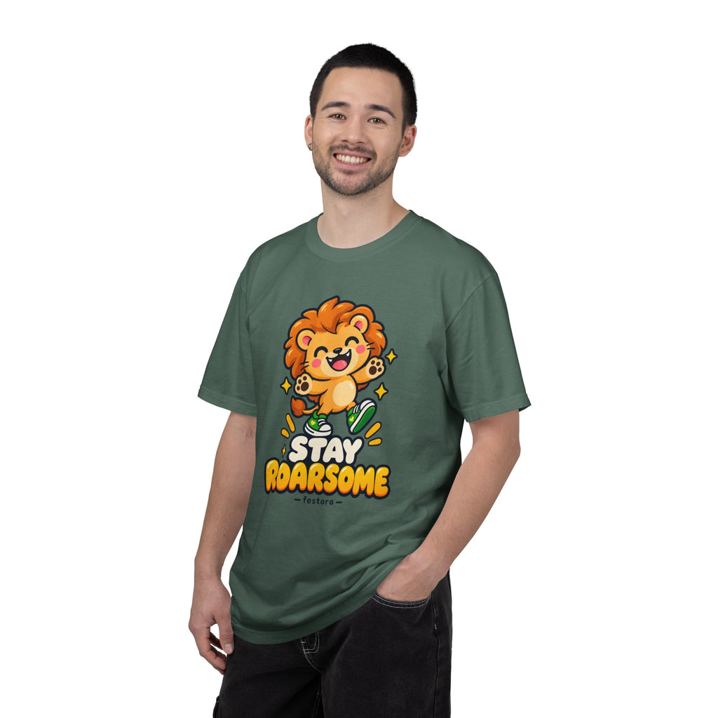 Stay Roarsome – Cute Happy Lion Graphic T-Shirt