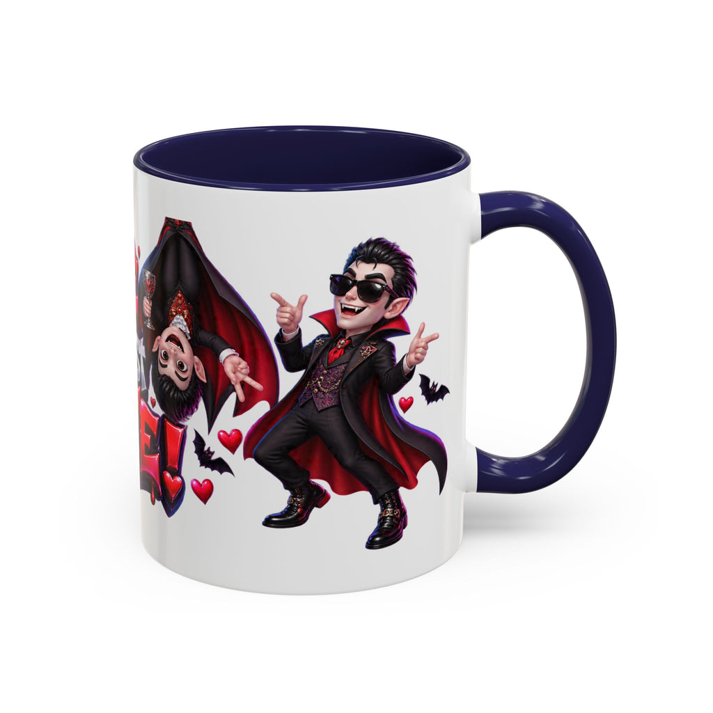 Love at First Bite Funny Vampire Halloween White Mug