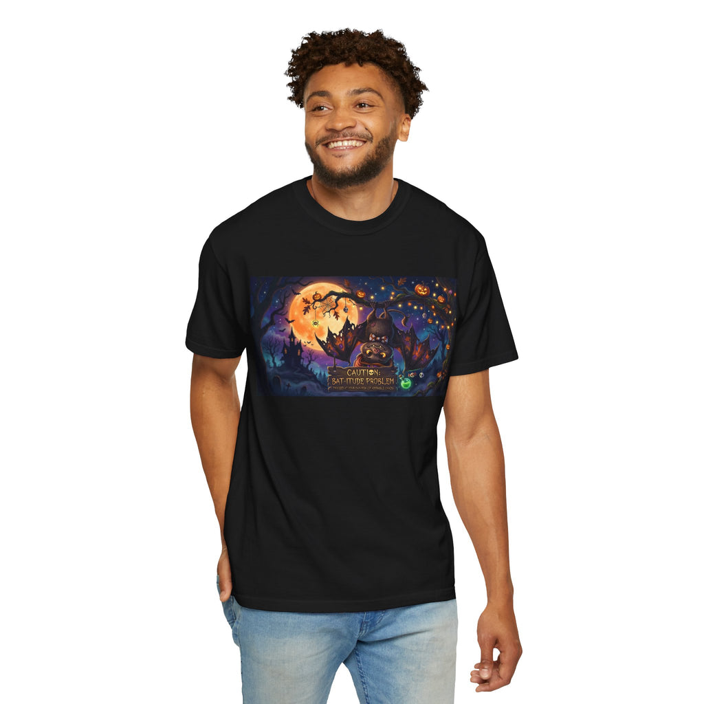 Halloween Night Cat T-Shirt — "Witching Hour" Spooky Moon Graphic Tee
