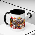 Happy Birthday Rhino Mug – Colorful 3D Birthday Gift – White Coffee Mug