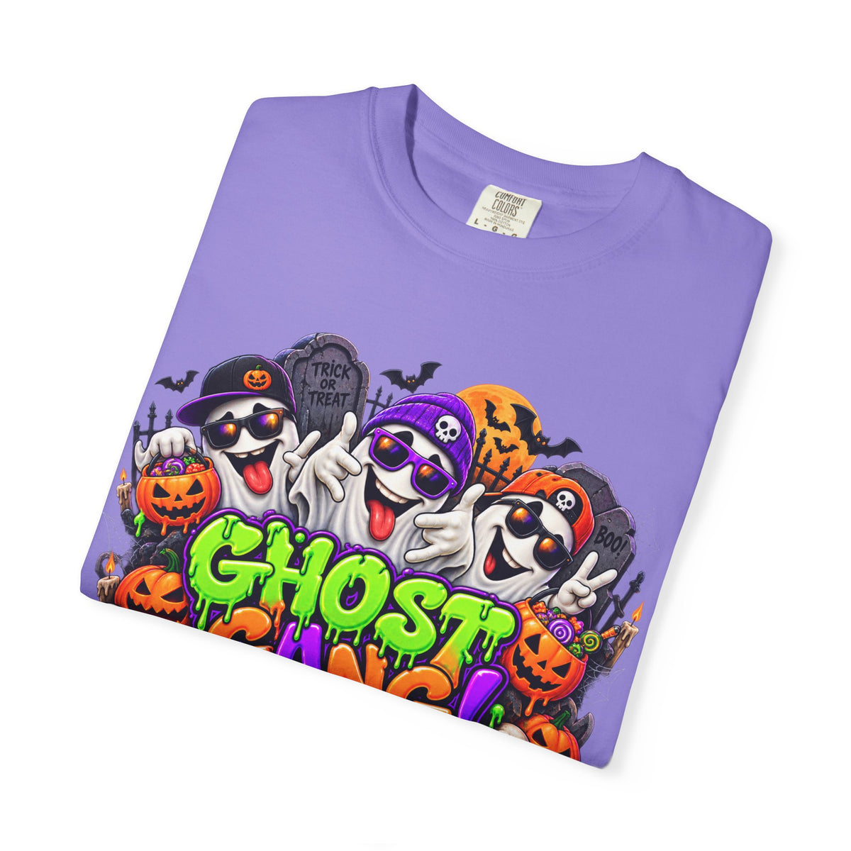 Ghost Gang Halloween T-Shirt – Funny Colorful Ghost Graphic Tee
