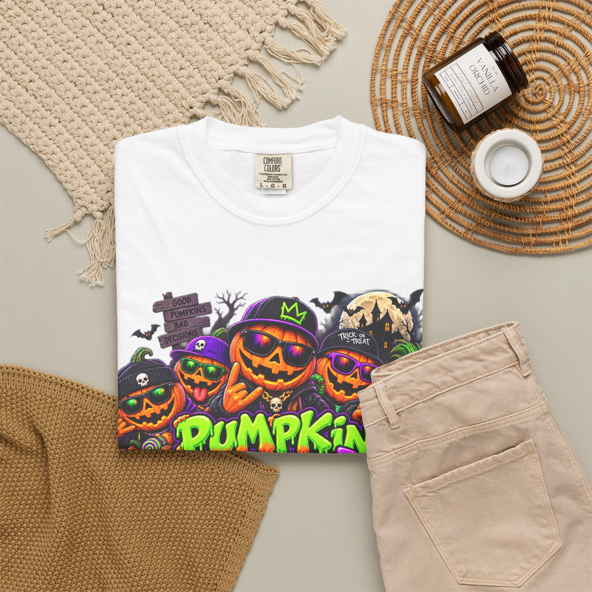 Pumpkin Crew Halloween T-Shirt – Funny Jack O’ Lantern Graphic Tee