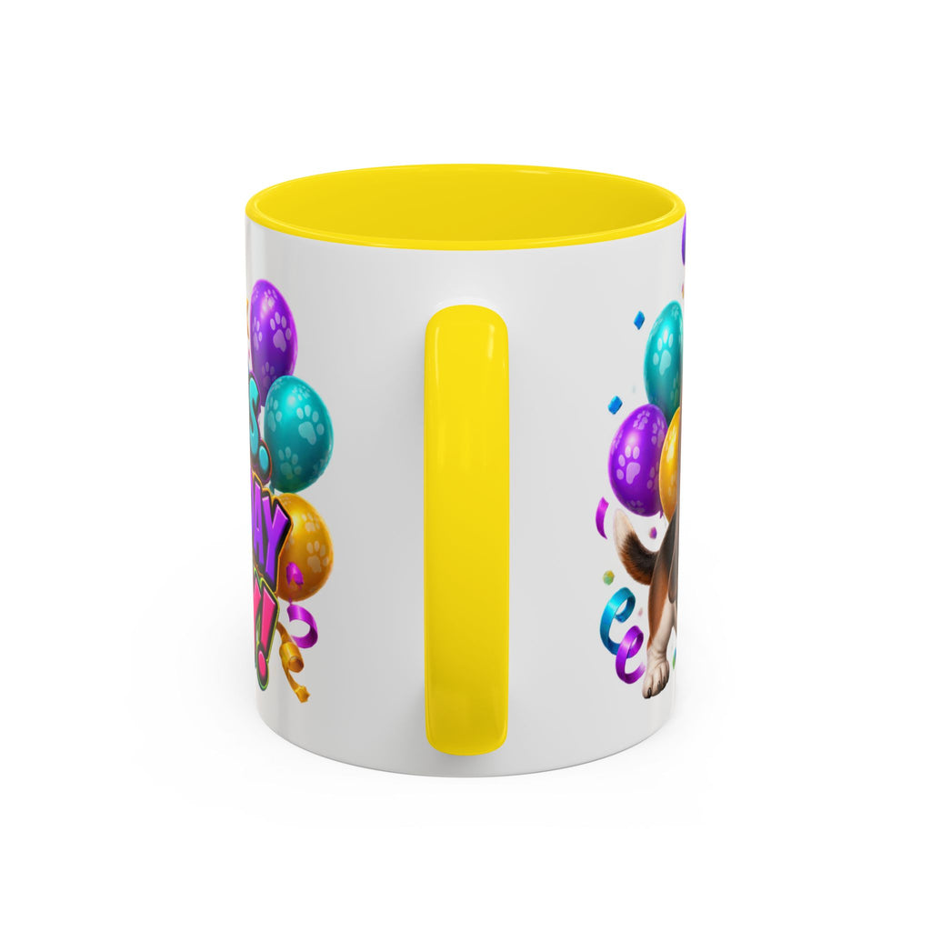 Short Legs Big Birthday Energy Basset Hound White Mug