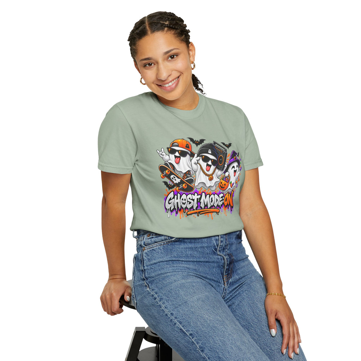 Ghost Mode: ON – Halloween Ghosts Graphic T-Shirt