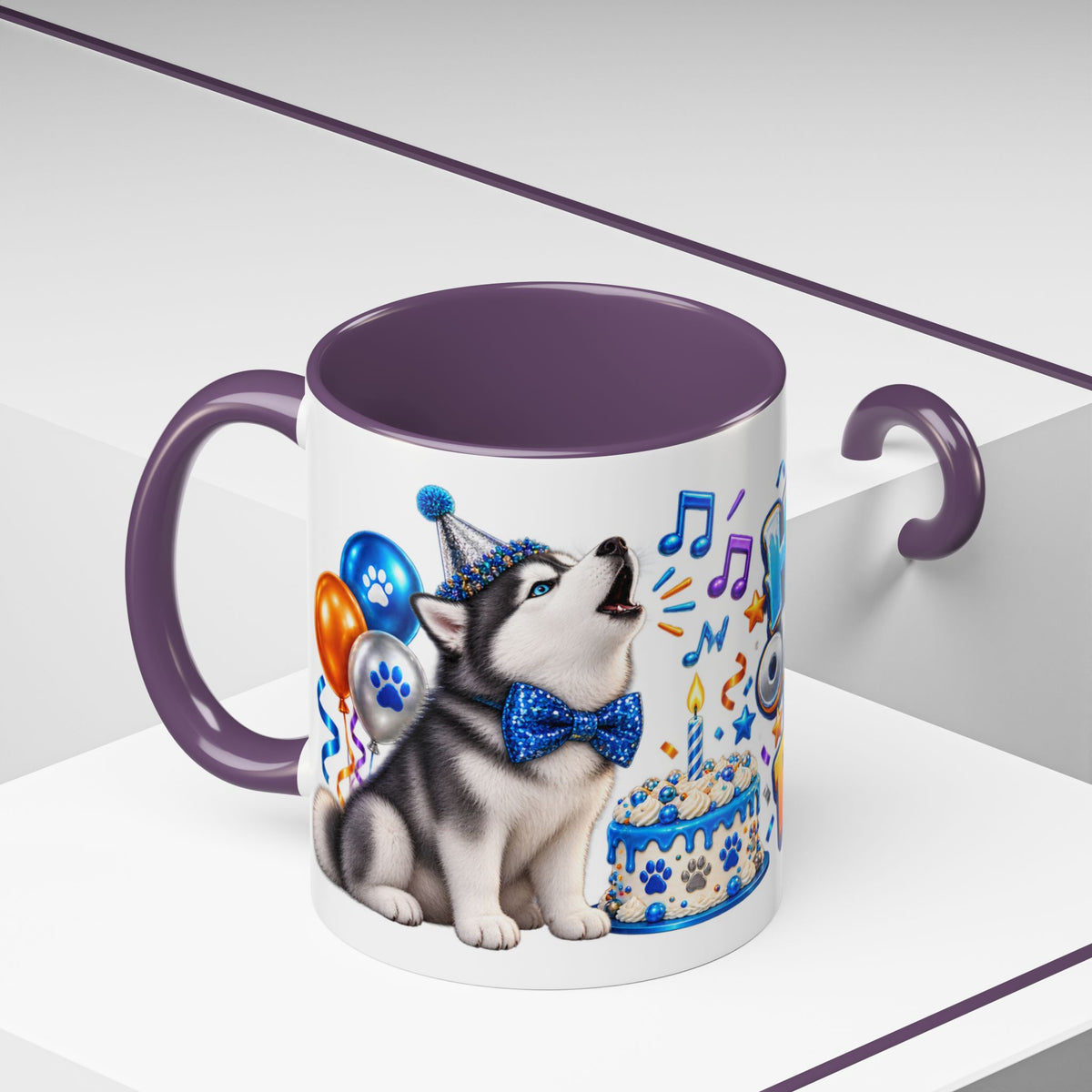 Howl Old Am I Siberian Husky Birthday White Mug