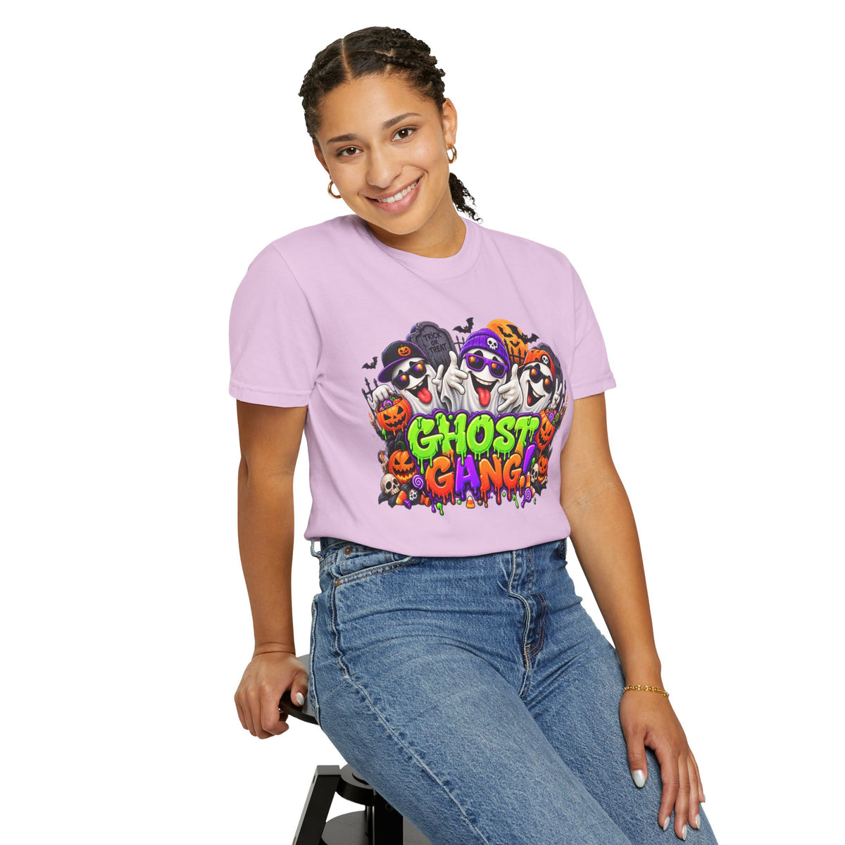 Ghost Gang Halloween T-Shirt – Funny Colorful Ghost Graphic Tee