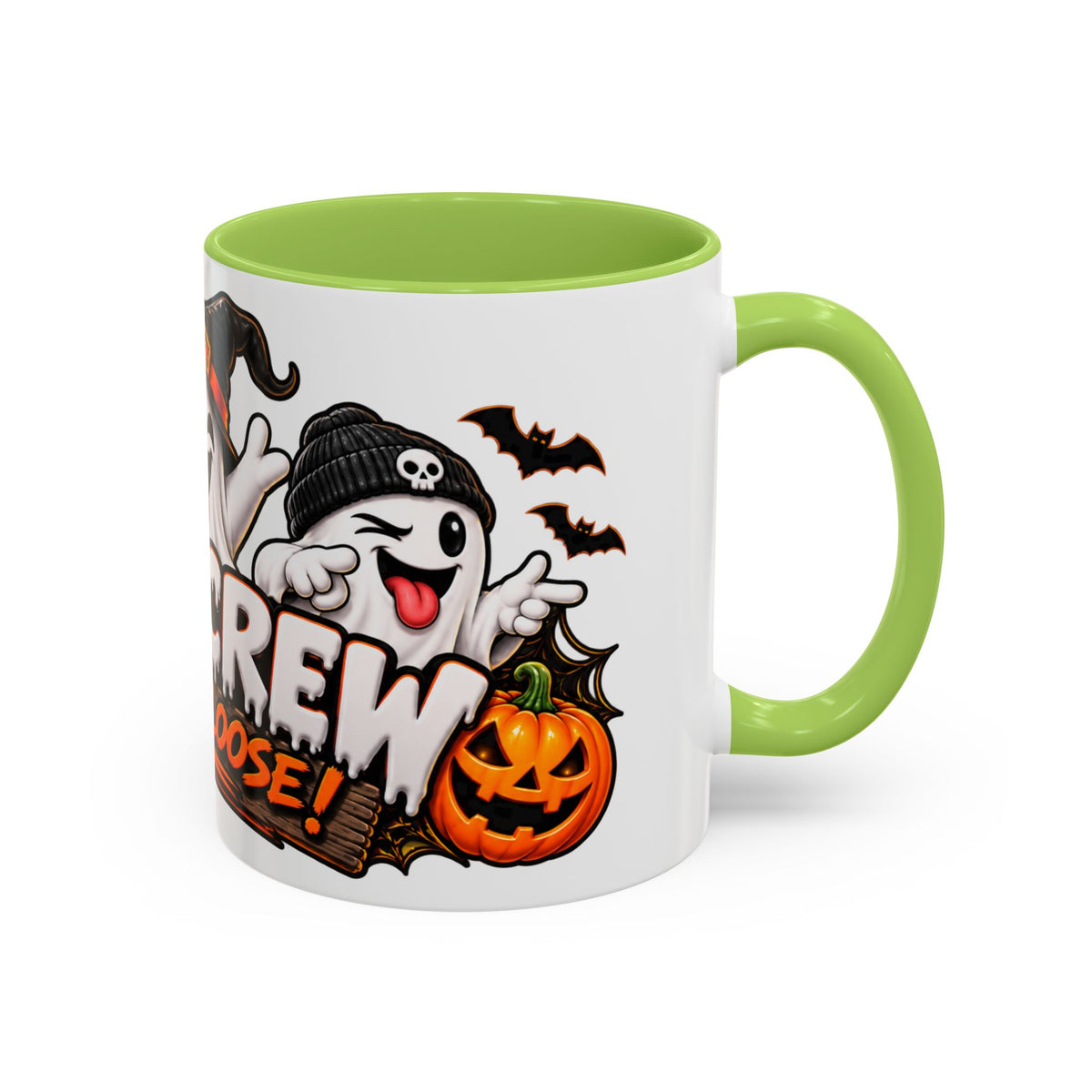 Boo Crew on the Loose Halloween White Mug – Funny Ghosts & Pumpkins