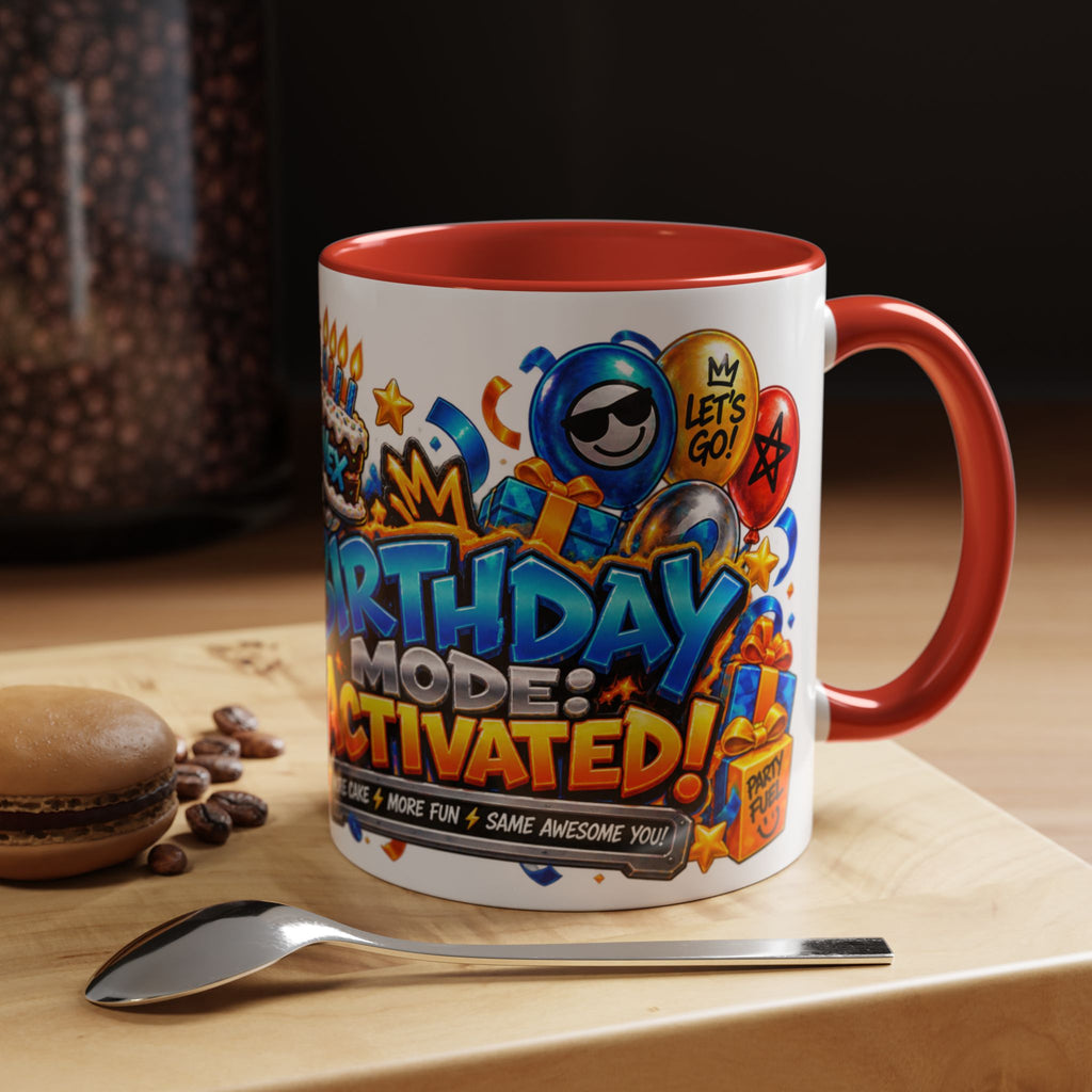 Festora Robot Birthday Mug – Birthday Mode Activated Coffee Cup