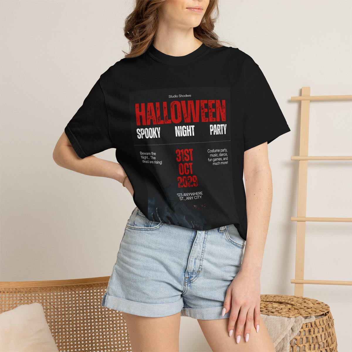 Halloween Spooky Night Party T-Shirt — 31st Oct Horror Poster Tee