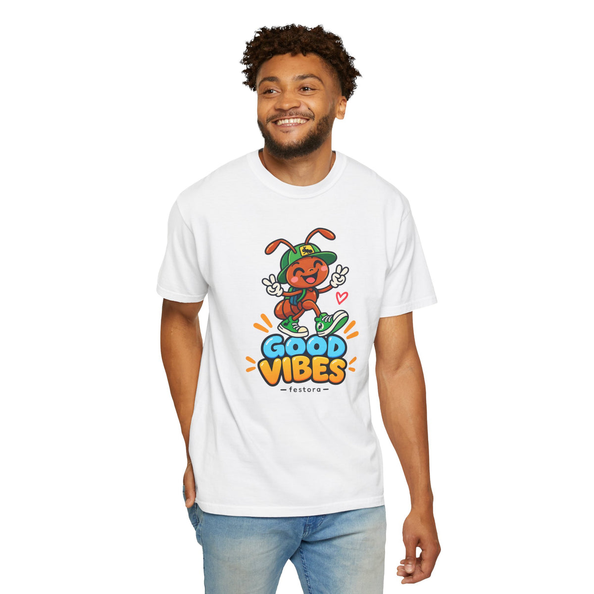Good Vibes – Happy Ant Graphic T-Shirt