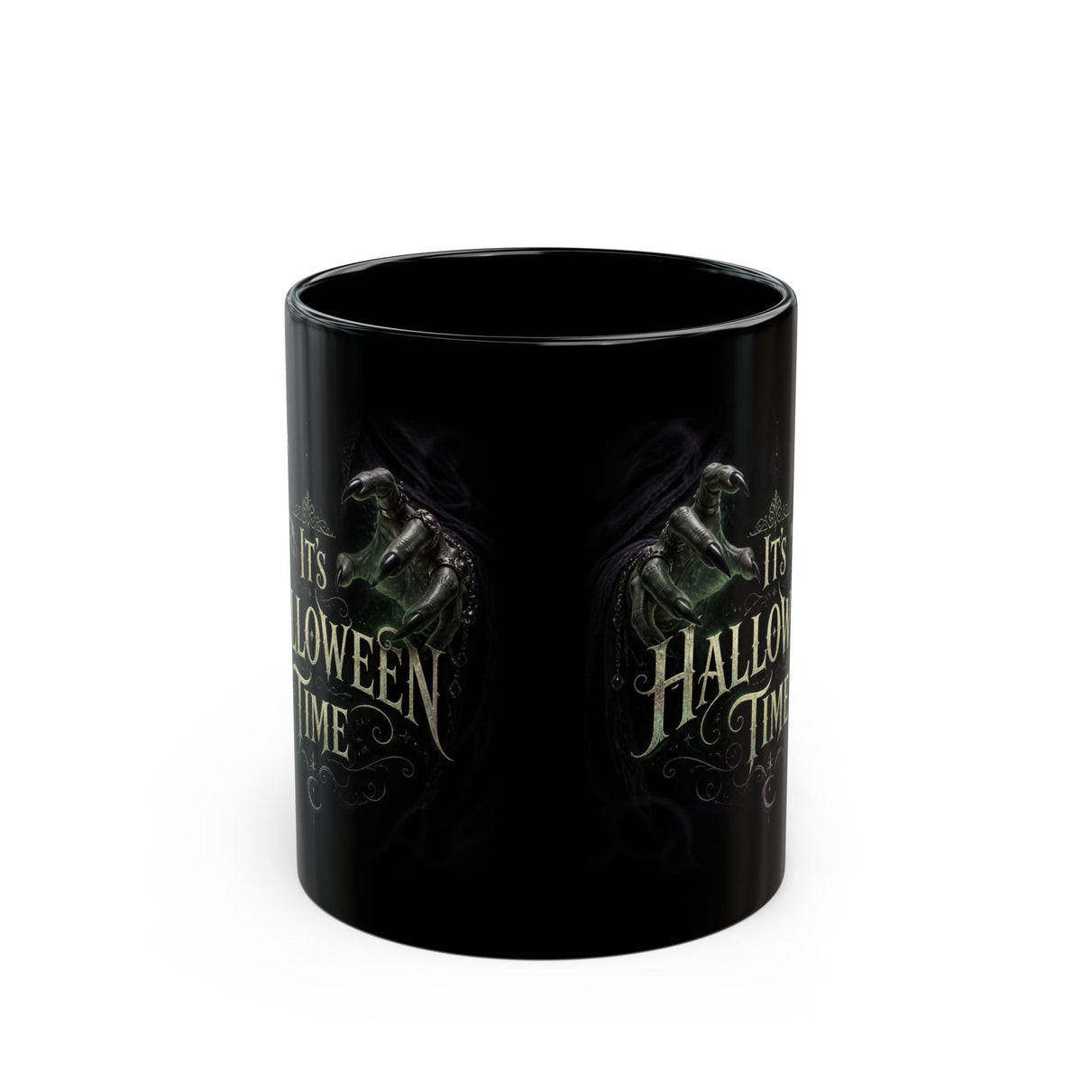 Halloween Time Black Mug – Spooky Green Claw 11oz/15oz