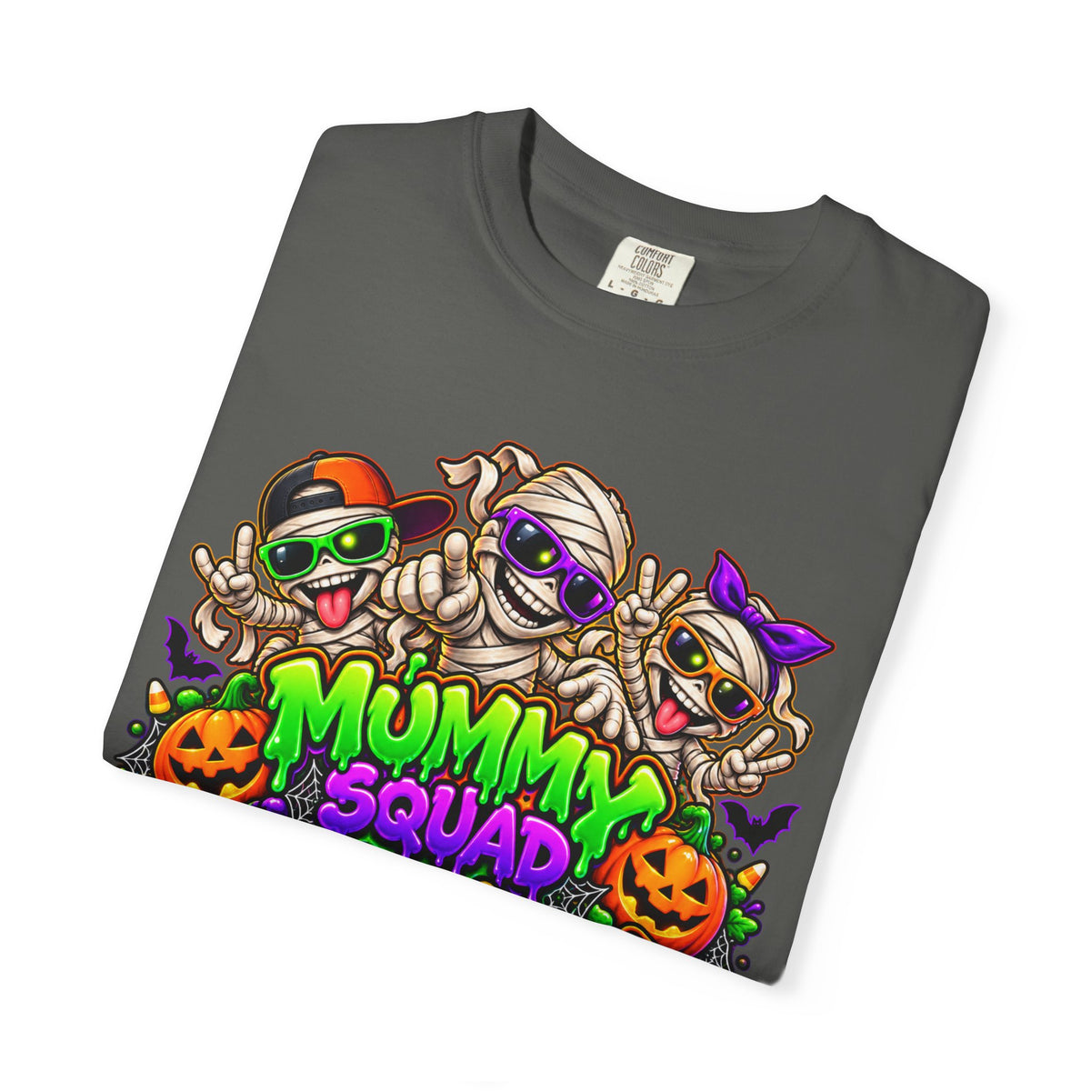Mummy Squad For Life Halloween T-Shirt – Funny Colorful Mummy Graphic Tee
