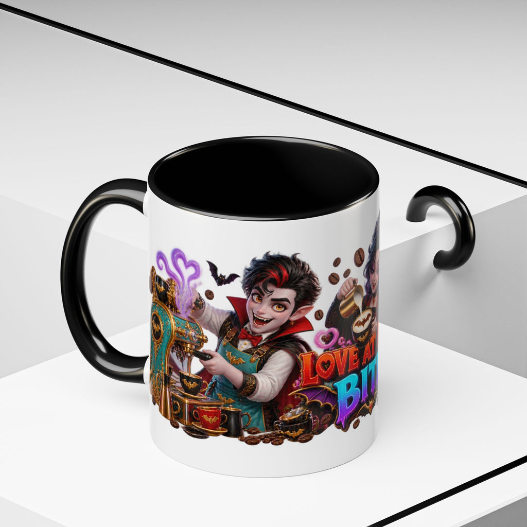 Love at First Bite Vampire Barista Halloween White Mug