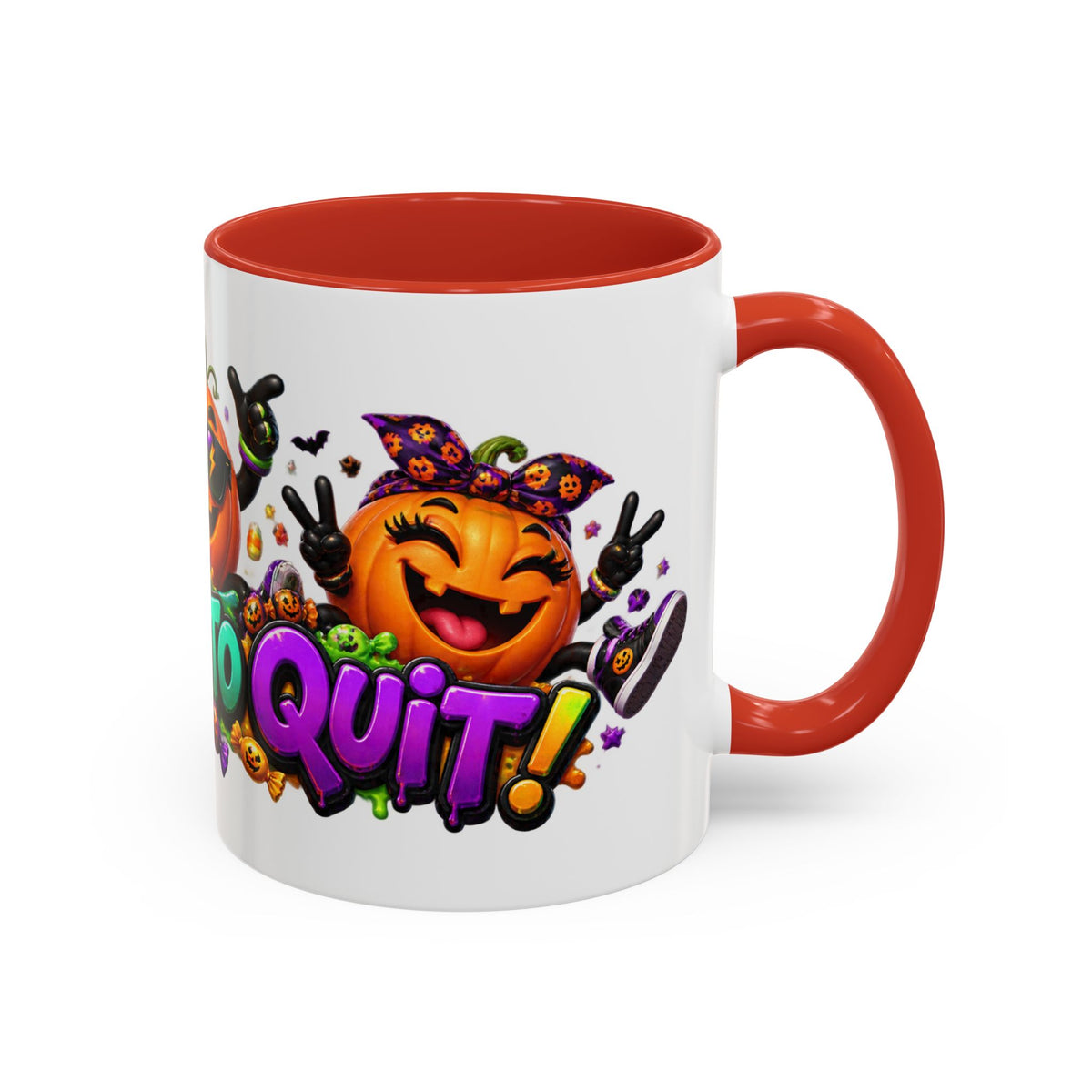 Too Lit to Quit Halloween Pumpkin Party White Mug