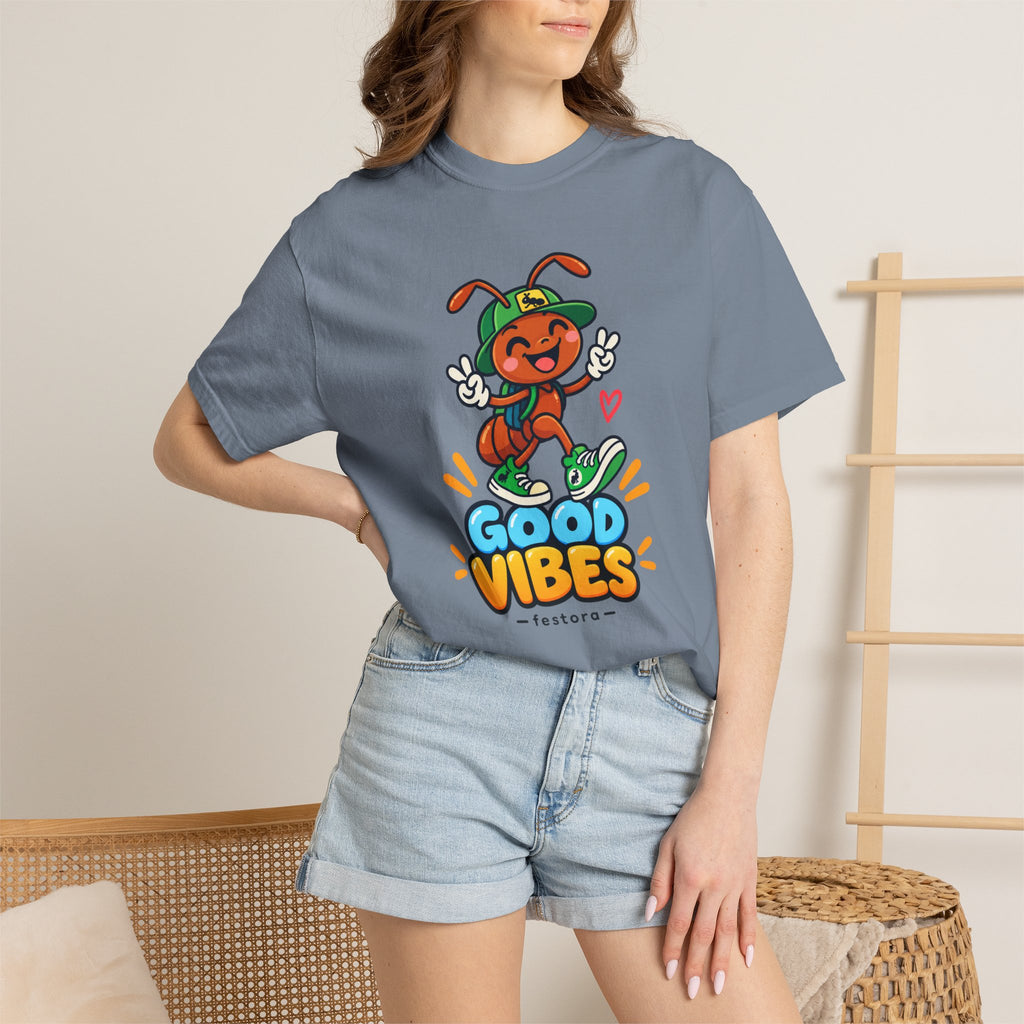 Good Vibes – Happy Ant Graphic T-Shirt