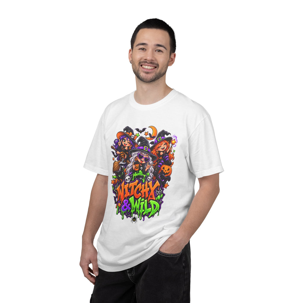 Witchy & Wild – Halloween Witch Crew Graphic T-Shirt